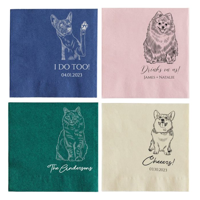 Dog Wedding Napkins
