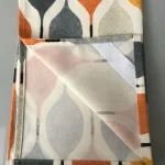 Orange Grey Geometric Dish Towel