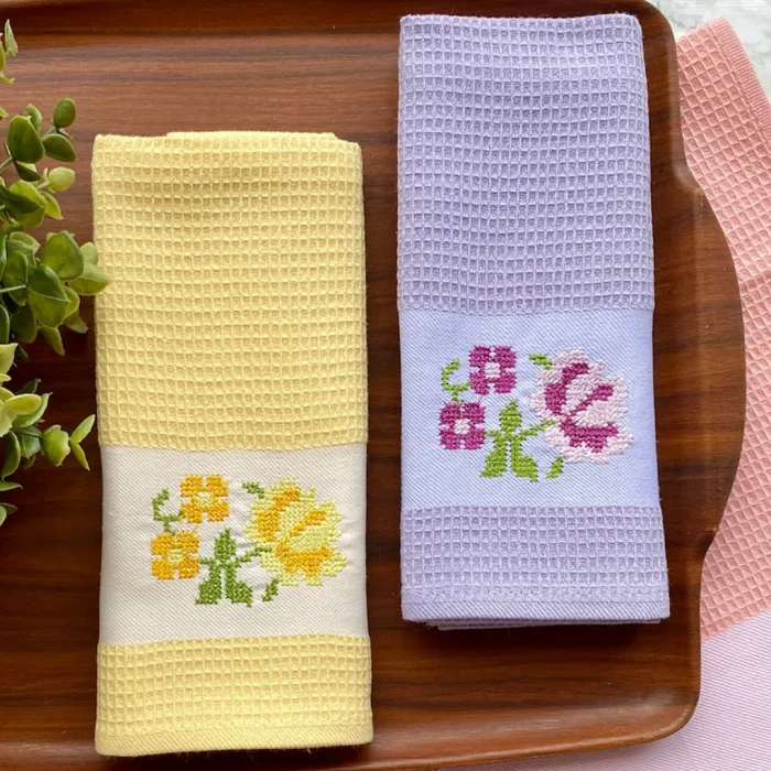 Pastel Floral Dish Towel