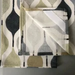 Orange Grey Geometric Dish Towel