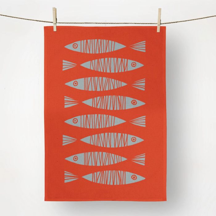 Sketchy Fish Dish Towel