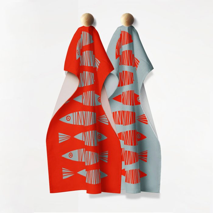 Sketchy Fish Dish Towel
