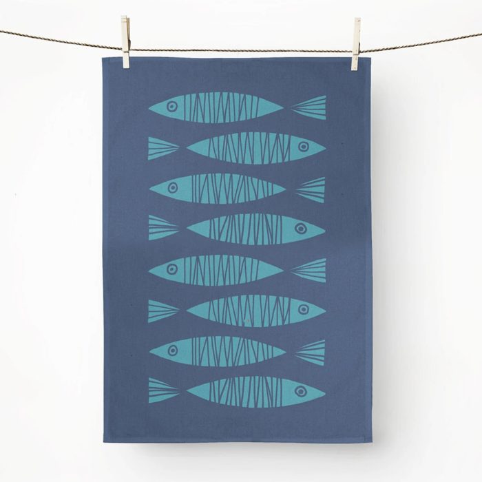 Sketchy Fish Dish Towel