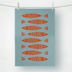 Sketchy Fish Dish Towel