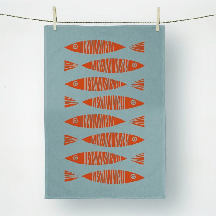 Sketchy Fish Dish Towel