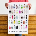 Gin Montage Dish Towel